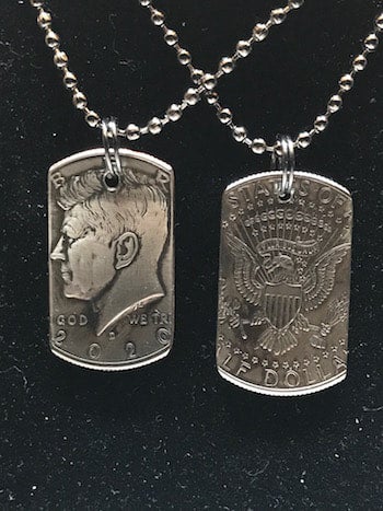 Kennedy half dollar necklace store